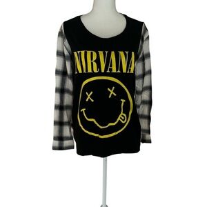NIRVANA Women’s Graphic Long Sleeve Flannel Size M/L